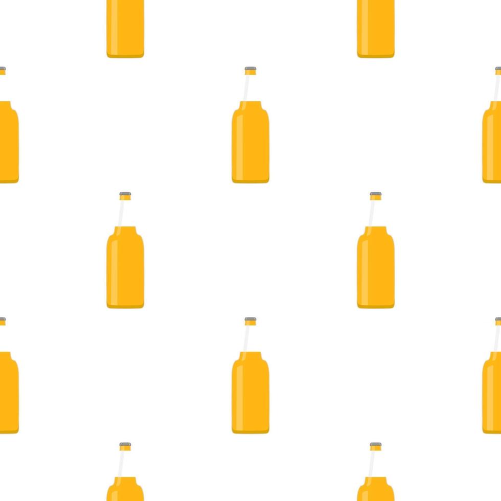 Ilustración sobre el tema botellas de vidrio de cerveza sin costura con tapa para cervecería vector