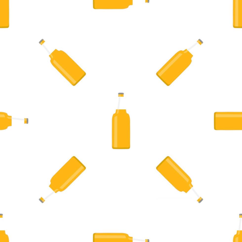Illustration on theme seamless beer glass bottles with lid for brewery vector