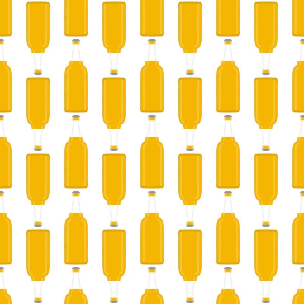 Illustration on theme seamless beer glass bottles with lid for brewery vector