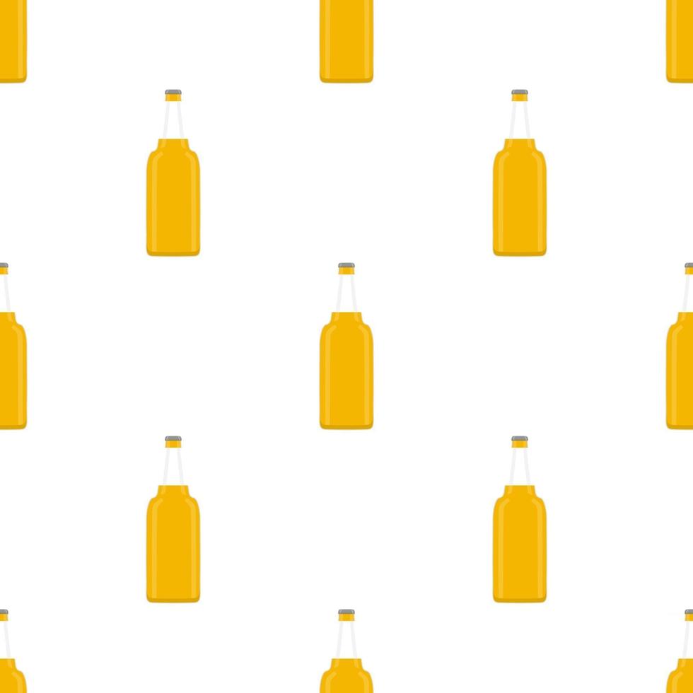 Ilustración sobre el tema botellas de vidrio de cerveza sin costura con tapa para cervecería vector