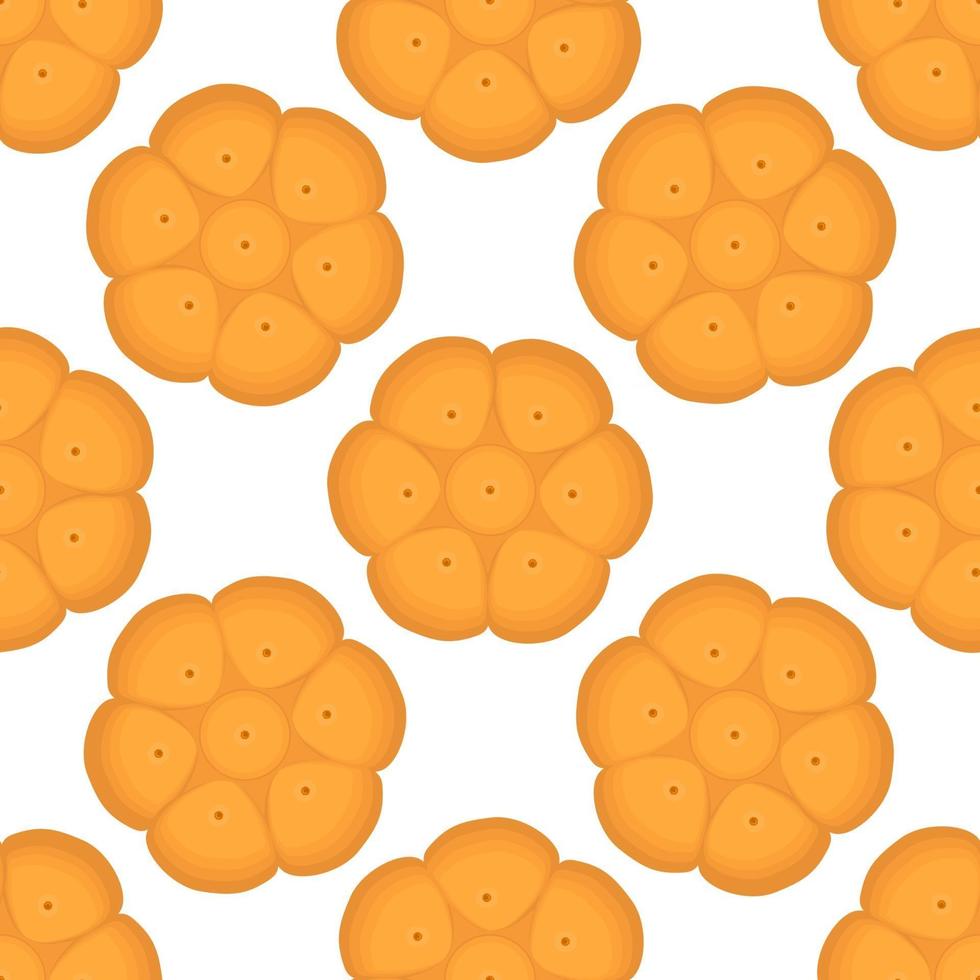 big set identical biscuit, kit colorful pastry cookie vector