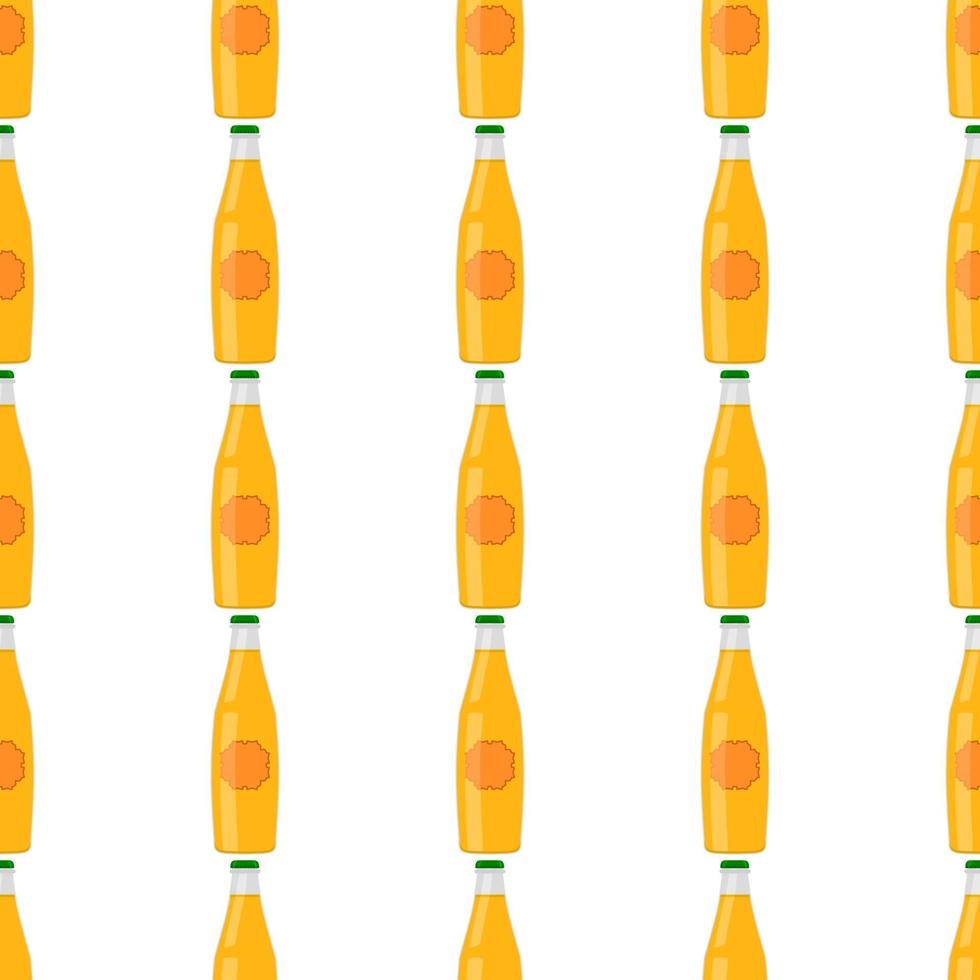 Illustration on theme seamless beer glass bottles with lid for brewery vector