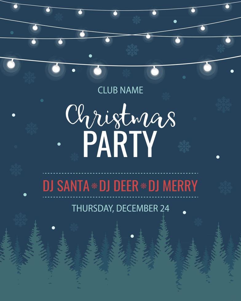 Christmas party template. Vector illustration