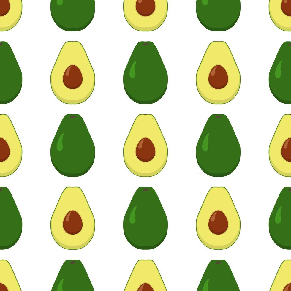 Illustration on theme big colored seamless avocado vector