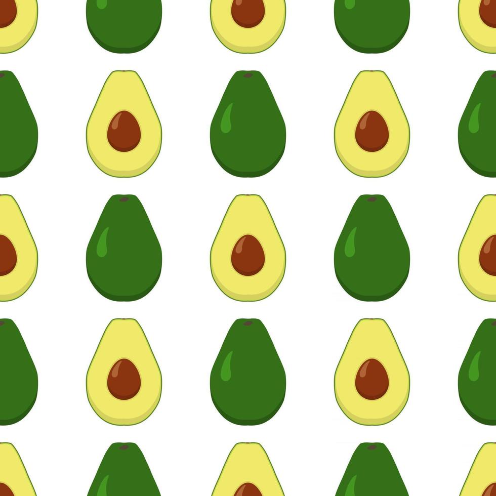 Illustration on theme big colored seamless avocado vector