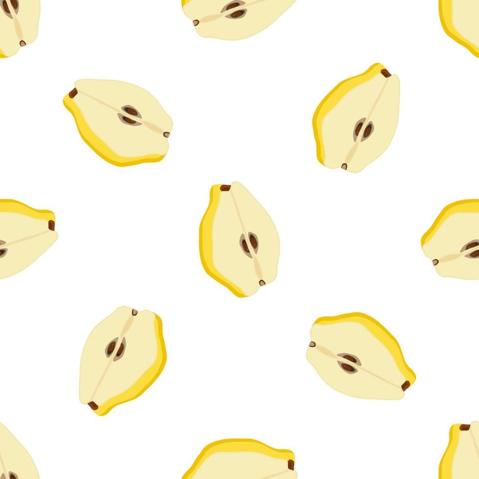 Illustration on theme big colored seamless quince vector
