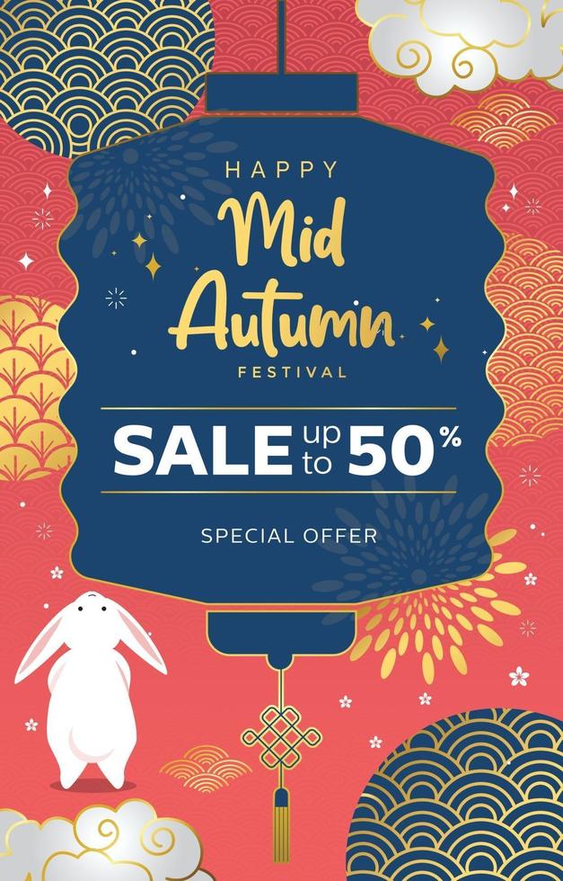 Chuseok Big Sale Poster Template vector