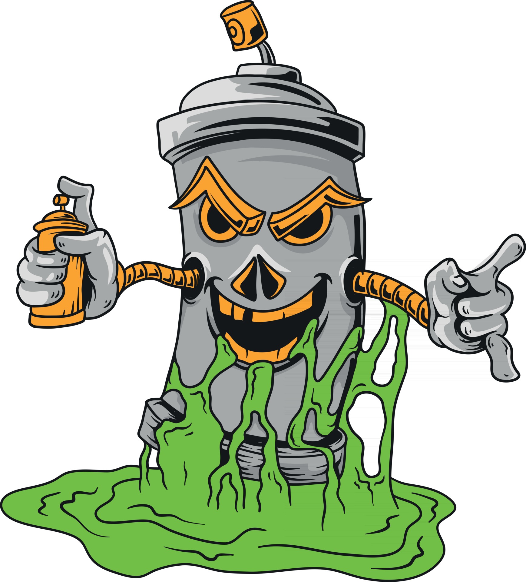 Graffiti Guy Mascot Character 3017632 Vector Art at Vecteezy