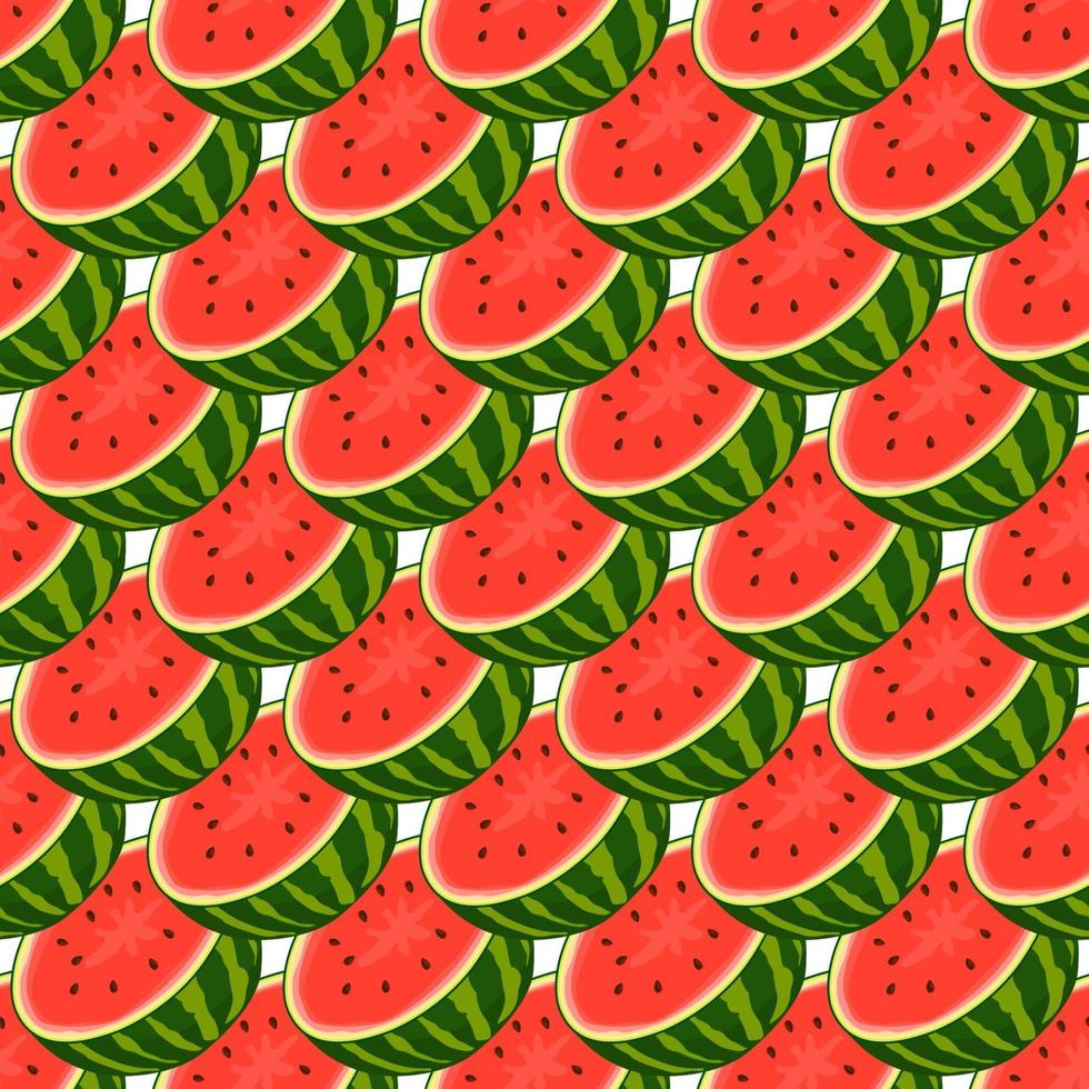Theme big colored seamless watermelon, bright berry pattern for seal vector