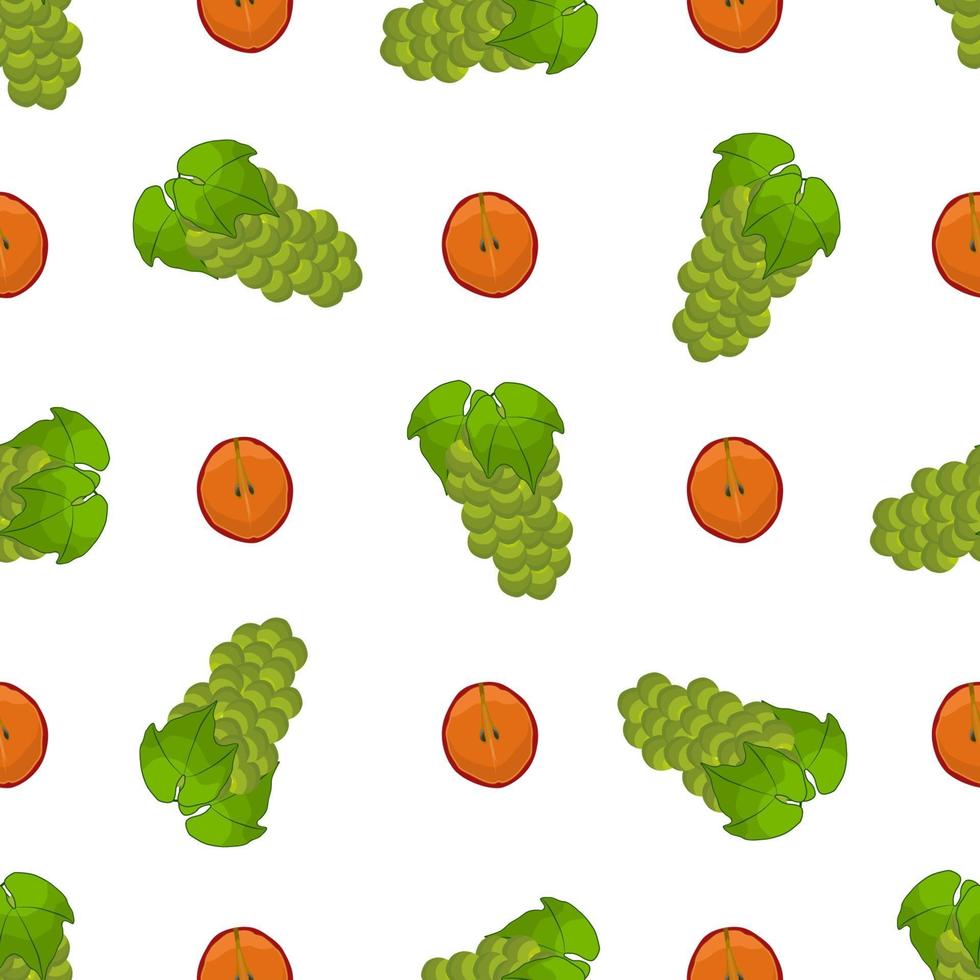 Illustration on theme big colored seamless grape vector