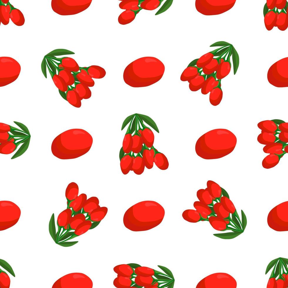 Illustration on theme big colored seamless goji vector
