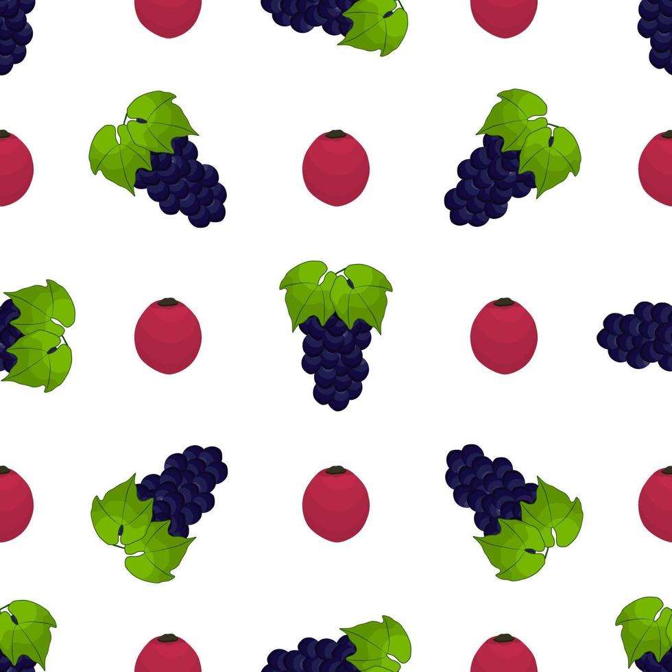 Illustration on theme big colored seamless grape vector