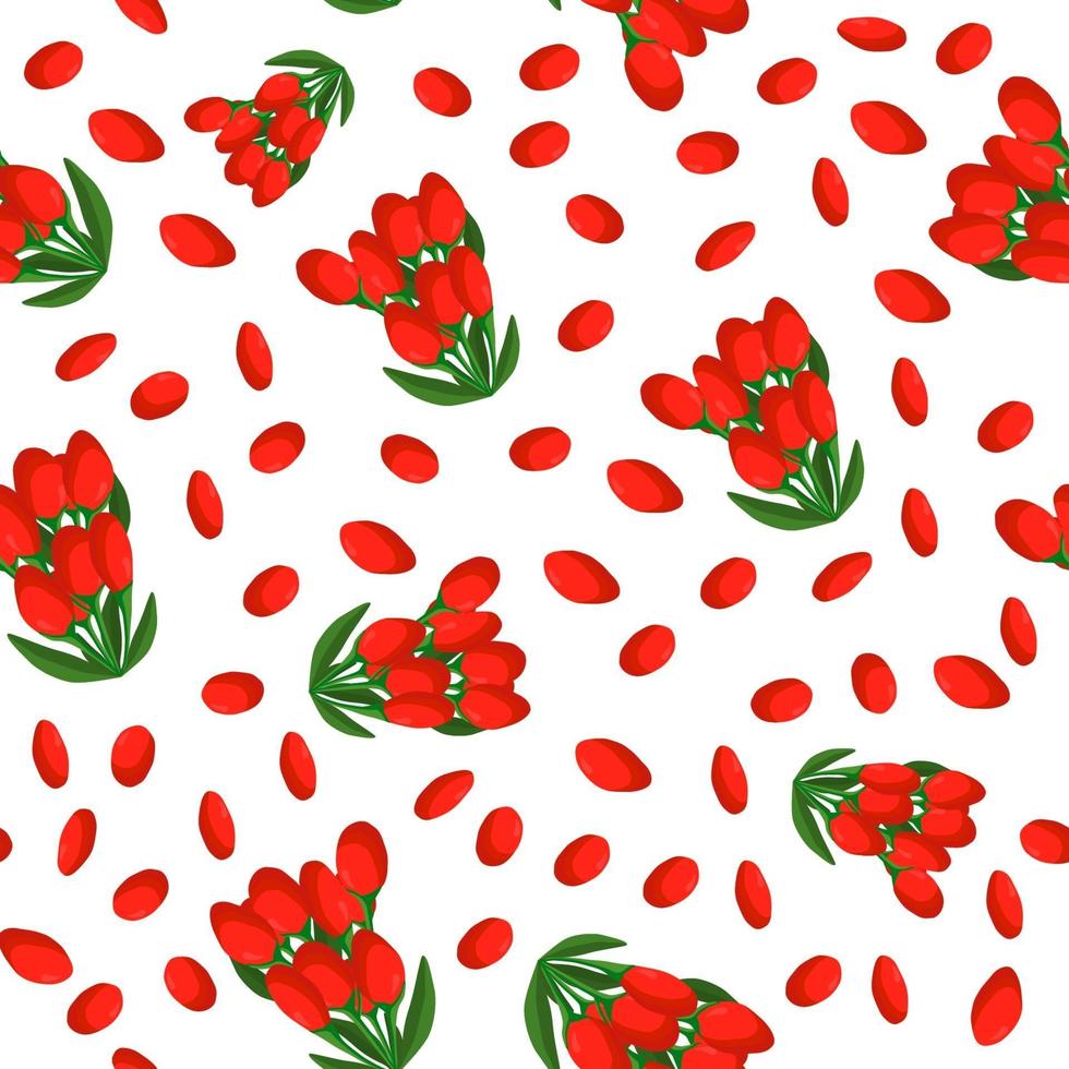 Illustration on theme big colored seamless goji vector