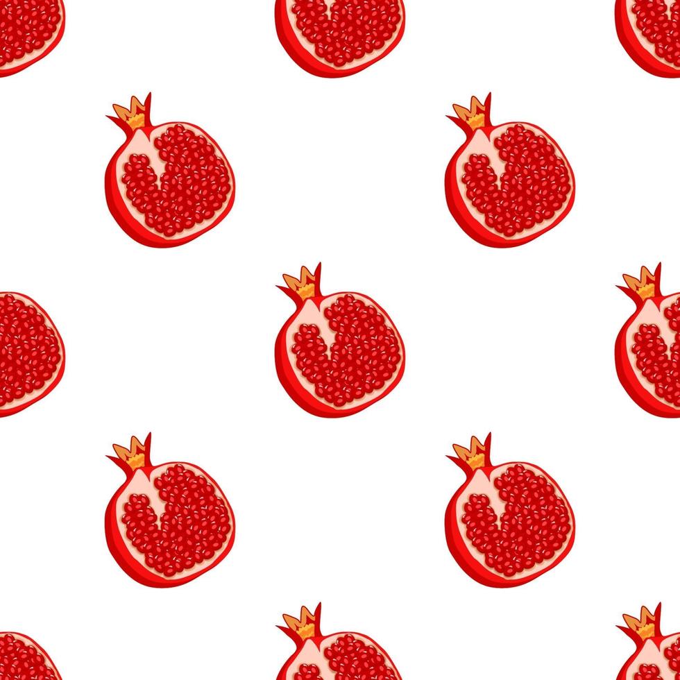 Theme big colored seamless pomegranate vector