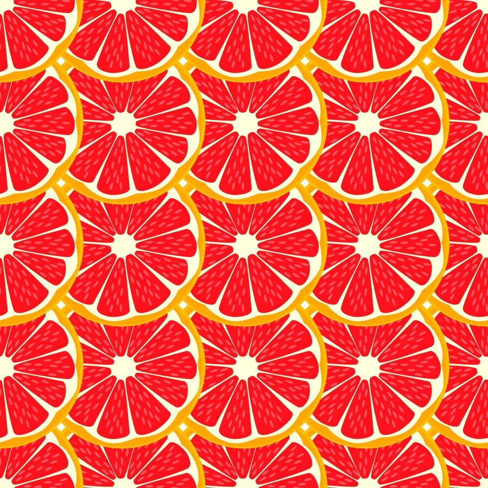 Illustration on theme big colored seamless grapefruit vector