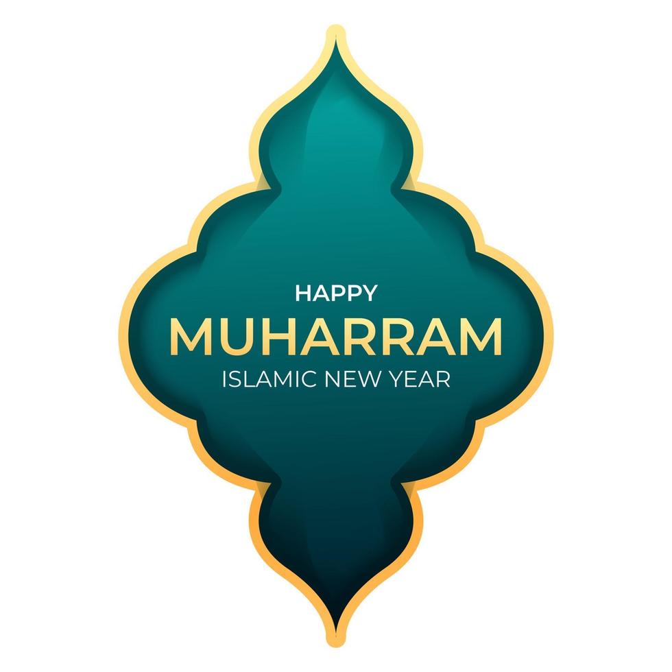 Happy Islamic New Year Template Design. vector illustration