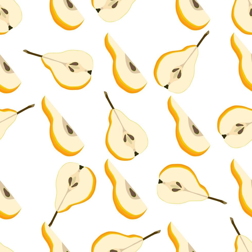 Illustration on theme big colored seamless pear vector
