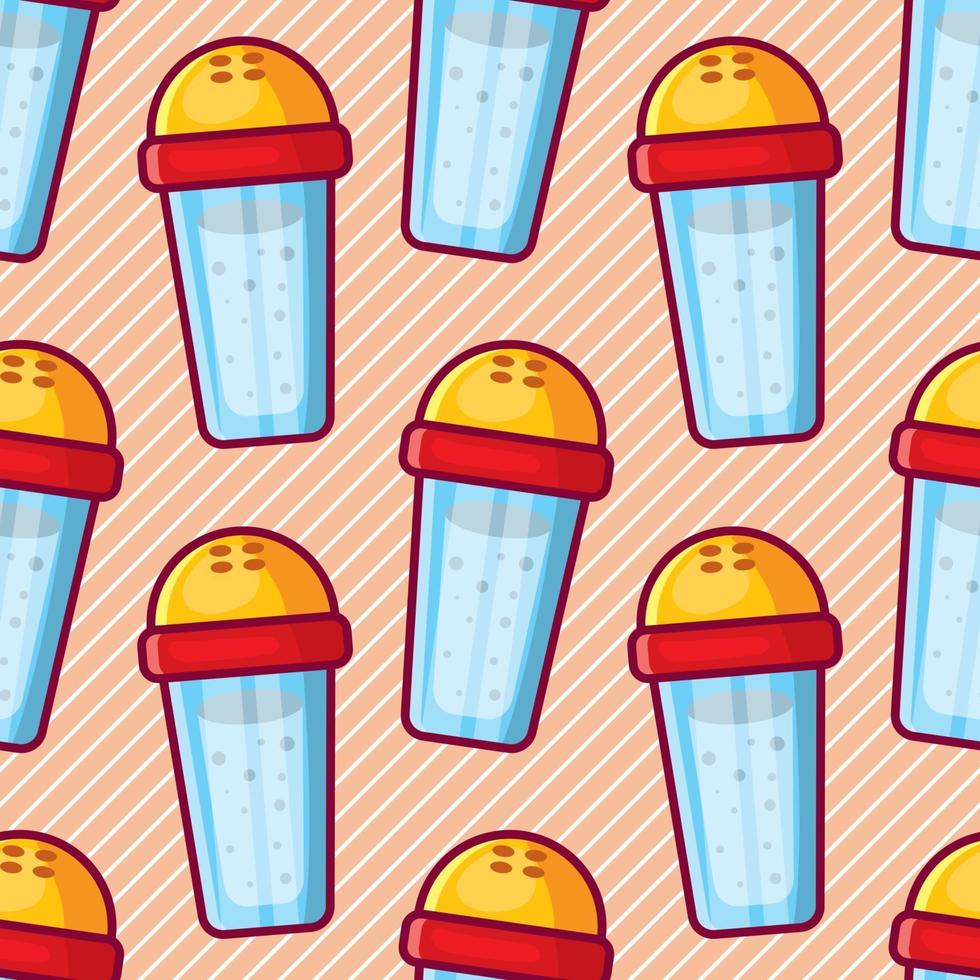 salt bottle seamless pattern illustration vector