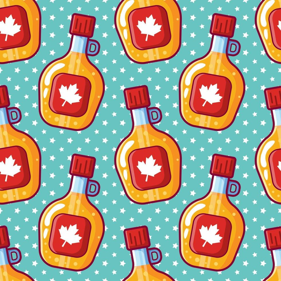 maple syrup seamless pattern illustration vector