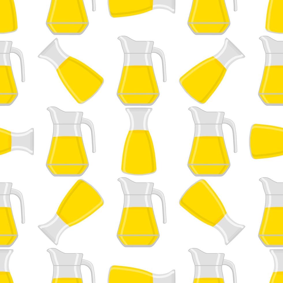 Illustration on theme big colored lemonade in glass jug vector