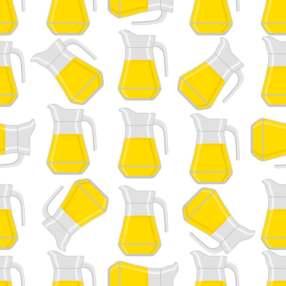 Illustration on theme big colored lemonade in glass jug vector