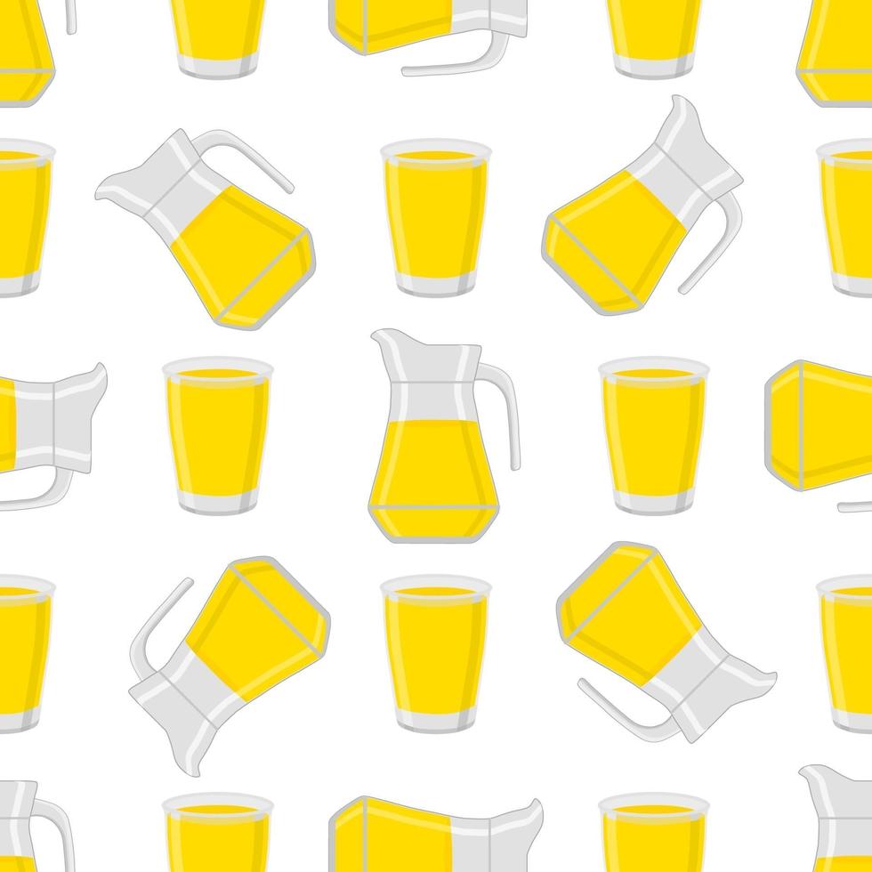 Illustration on theme colored lemonade in glass jug vector