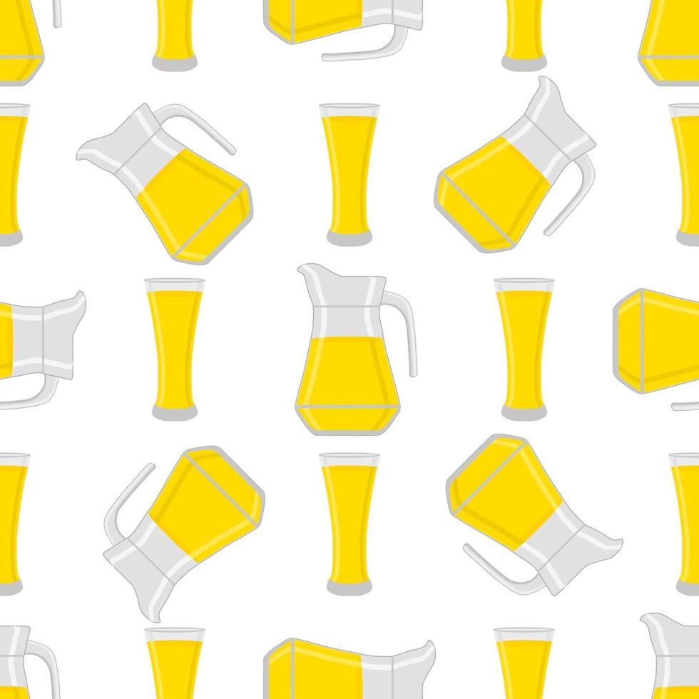 Illustration on theme colored lemonade in glass jug vector