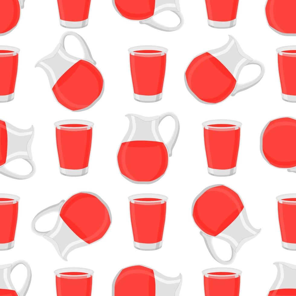 Illustration on theme colored lemonade in glass jug vector