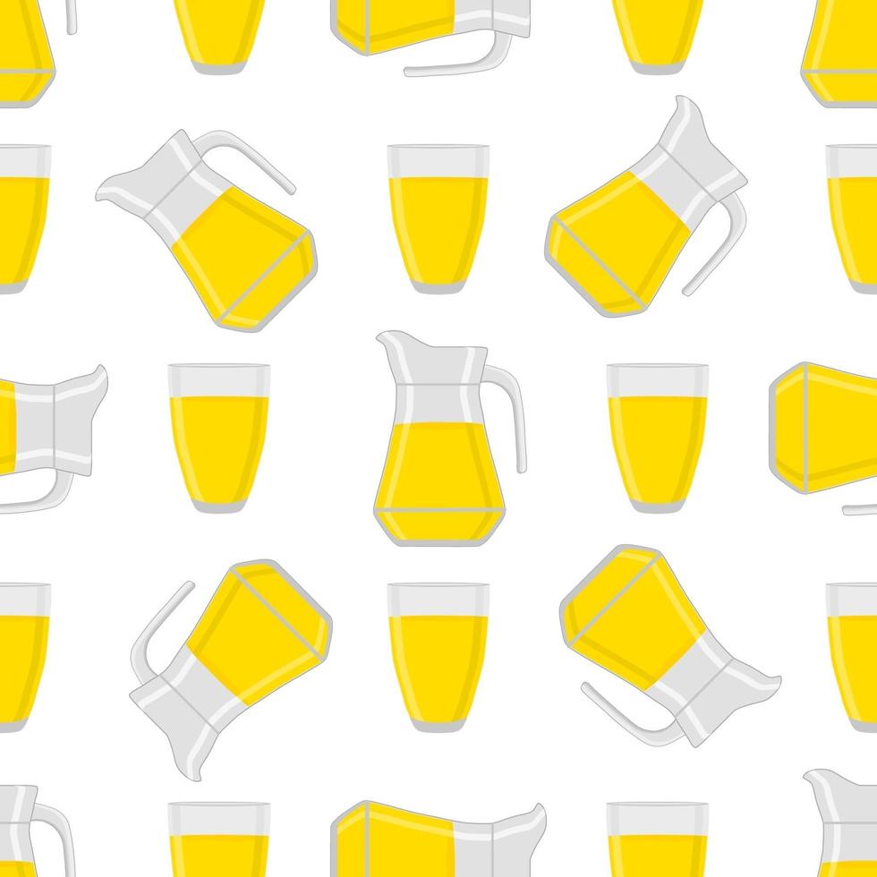 Illustration on theme colored lemonade in glass jug vector