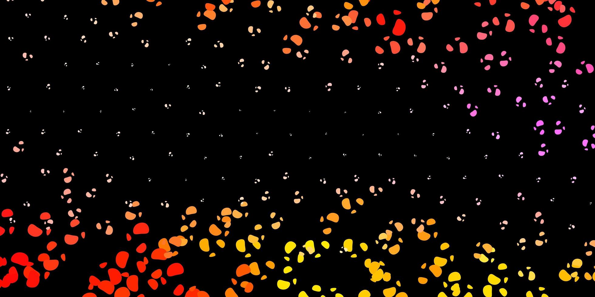 Dark pink, yellow vector background with random forms.
