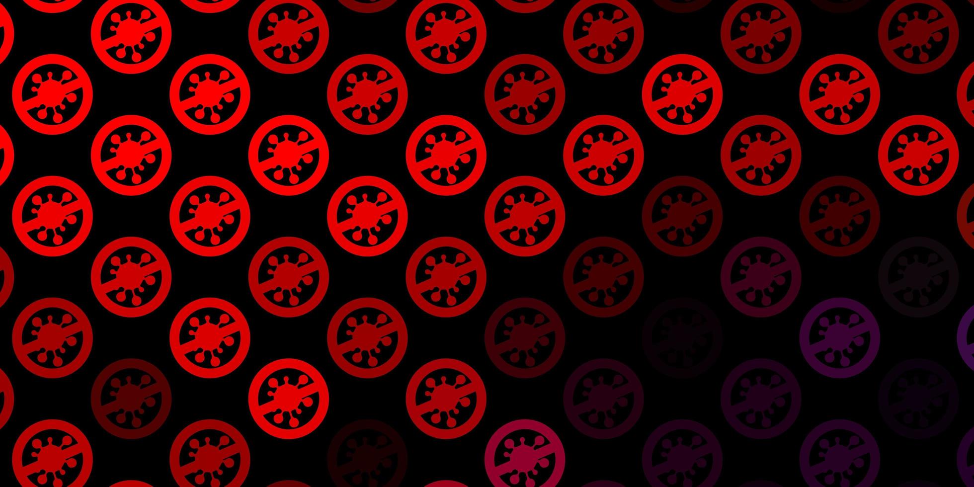 Dark Pink, Red vector backdrop with virus symbols.