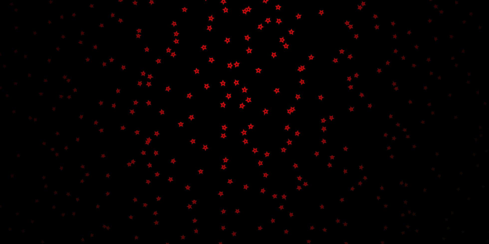 Dark Green, Red vector texture with beautiful stars.