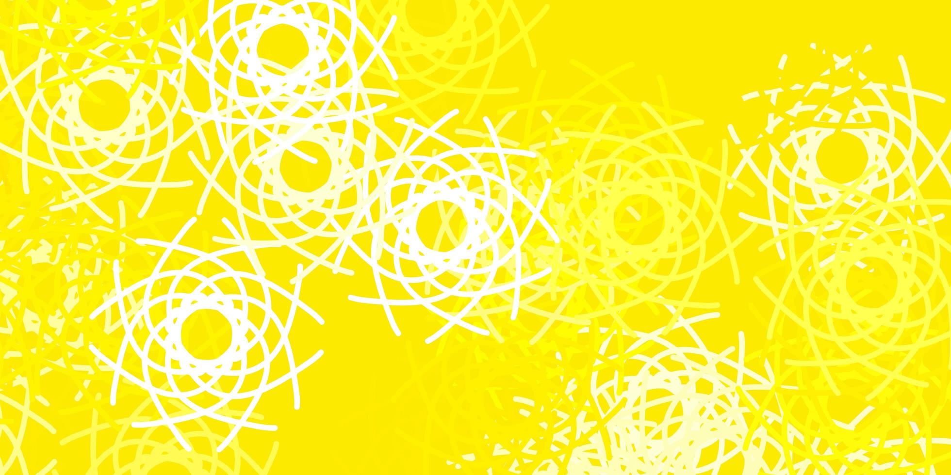 Light Yellow vector template with abstract forms.