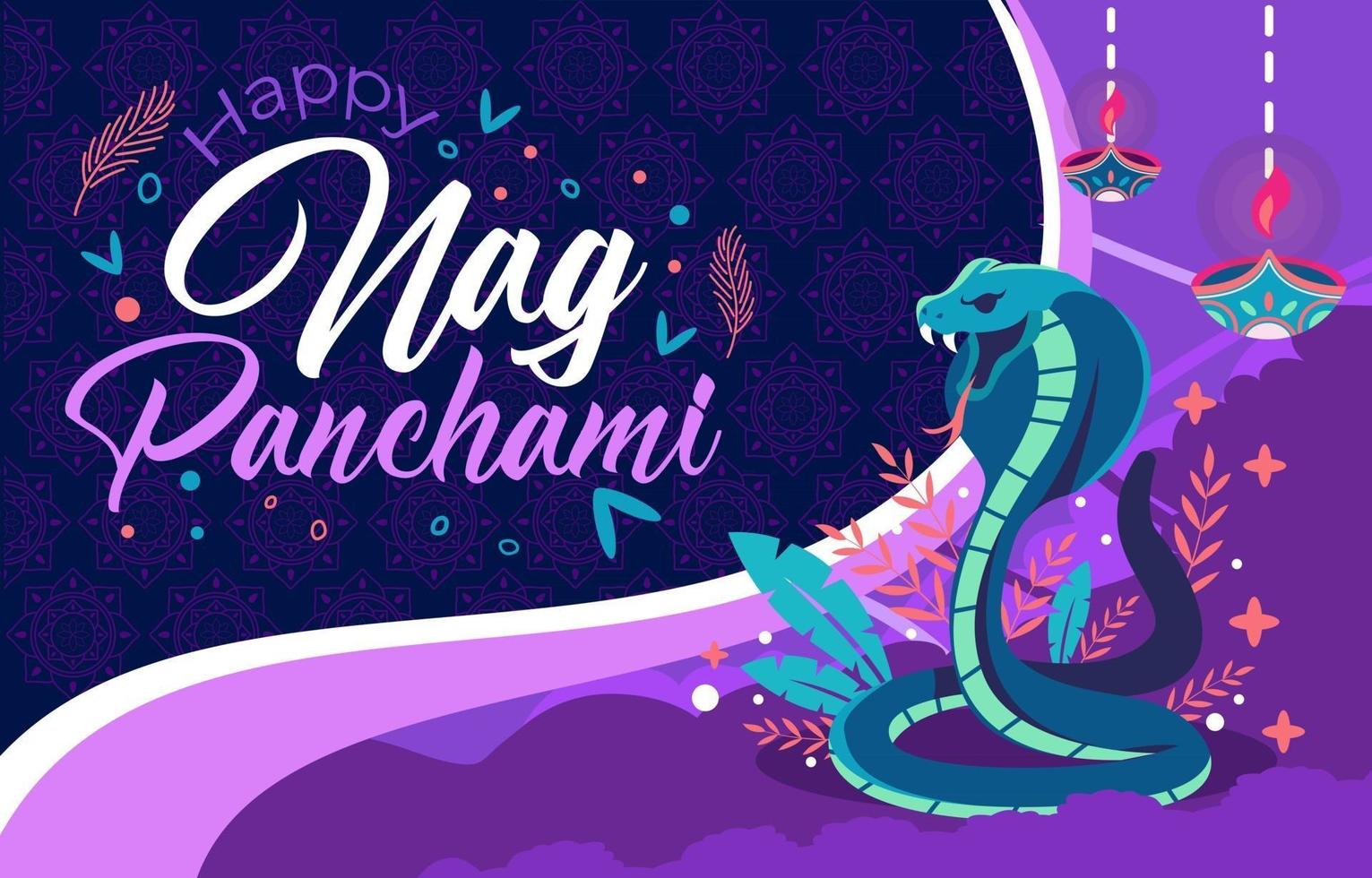 Happy Nag Panchami Background vector