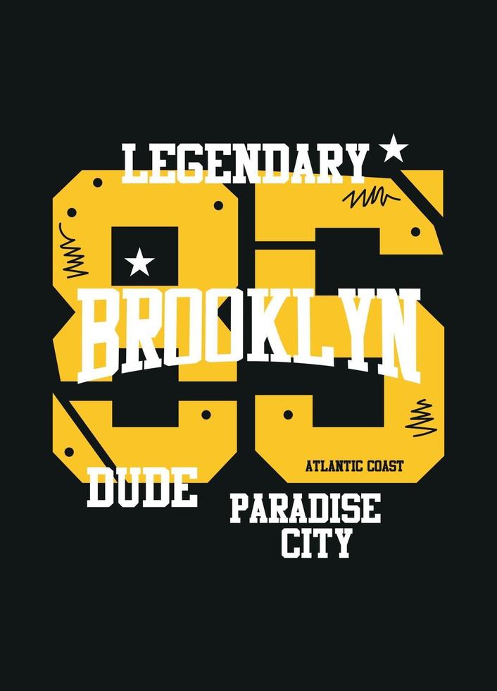 tipo legendario de brooklyn vector