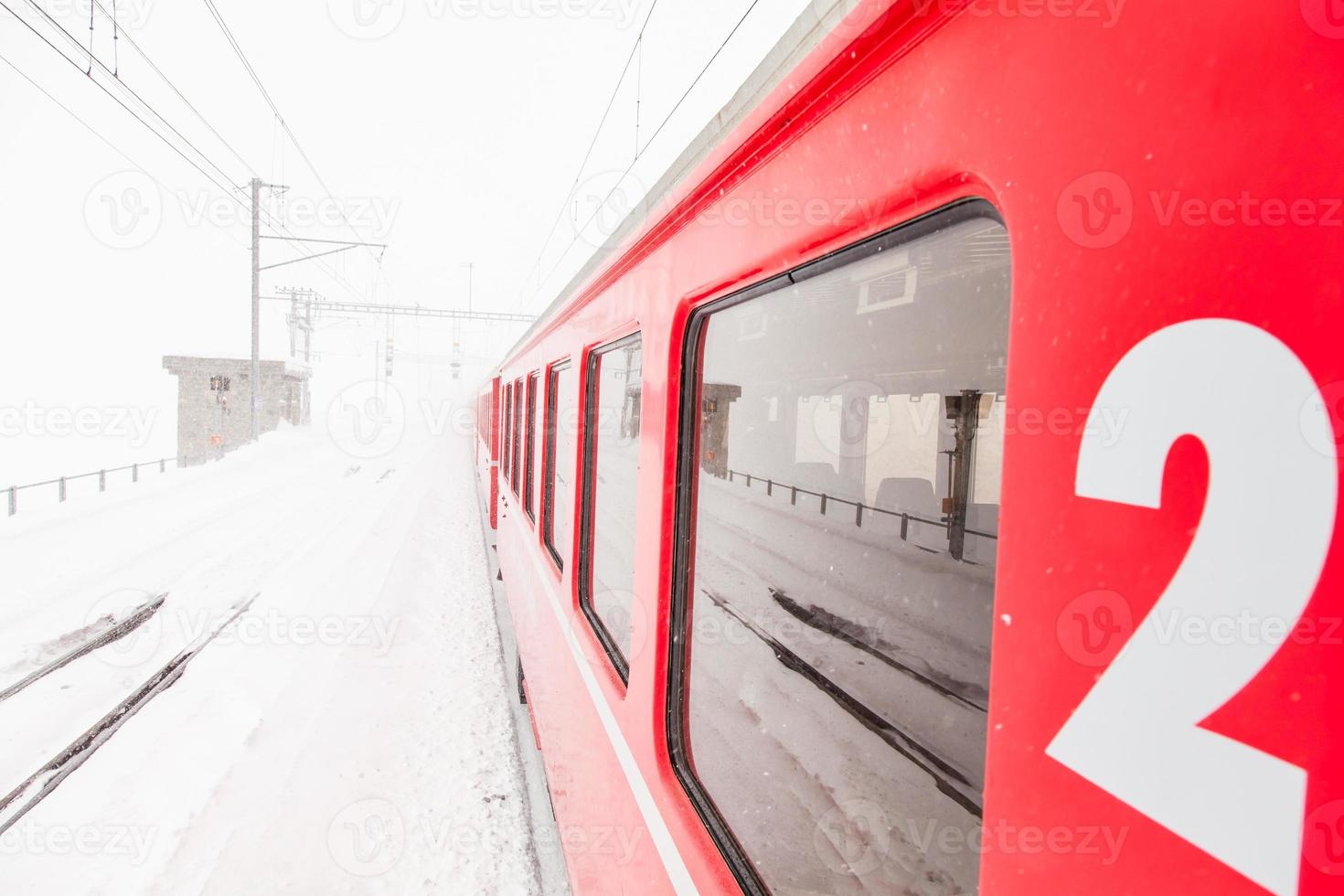 Train in the snow photo