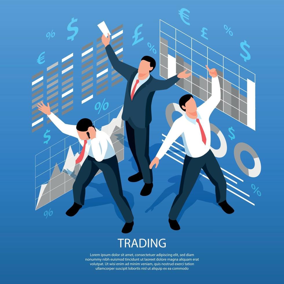 Futuristic Trading Exchange Background Vector Illustration