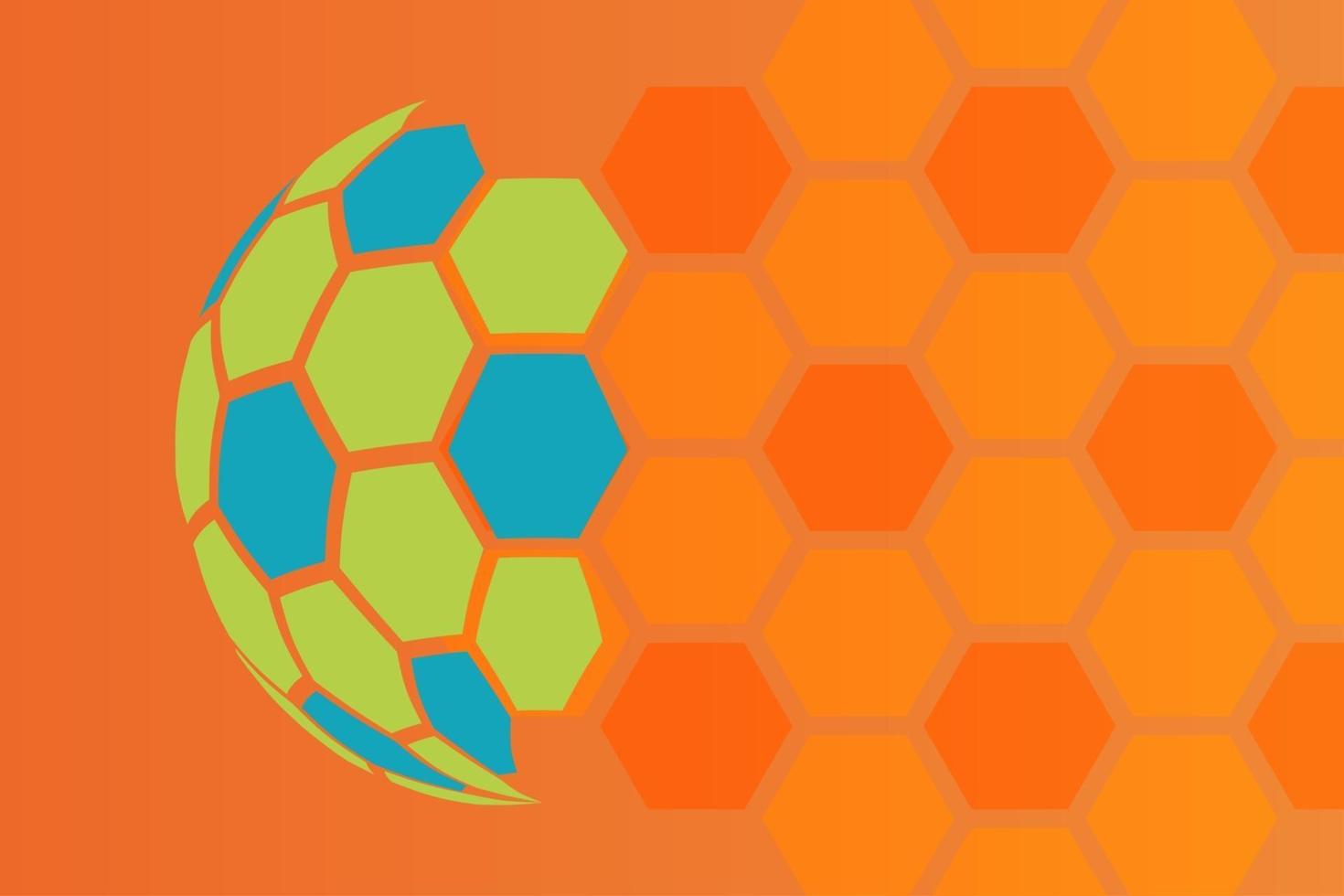 Orange abstract background soccer or football texture vector template