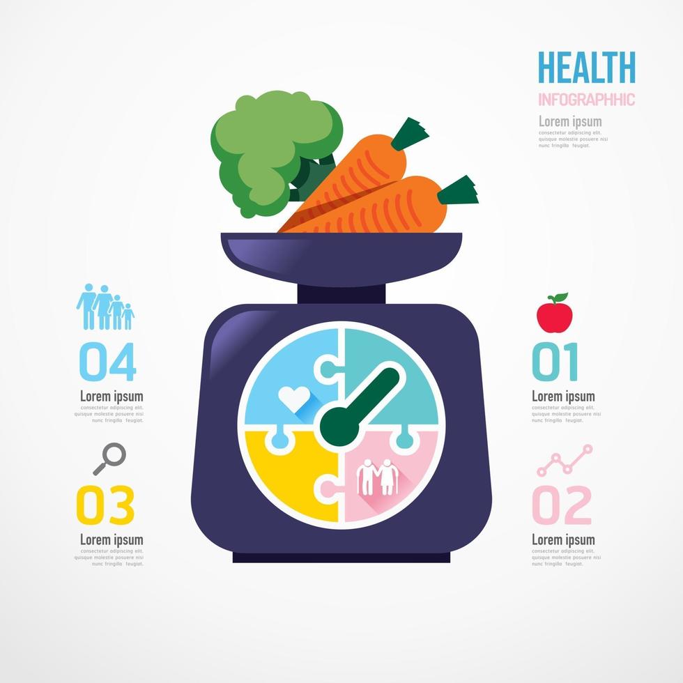 Scales shape jigsaw banner.Health Nature Concept Design infographic vector