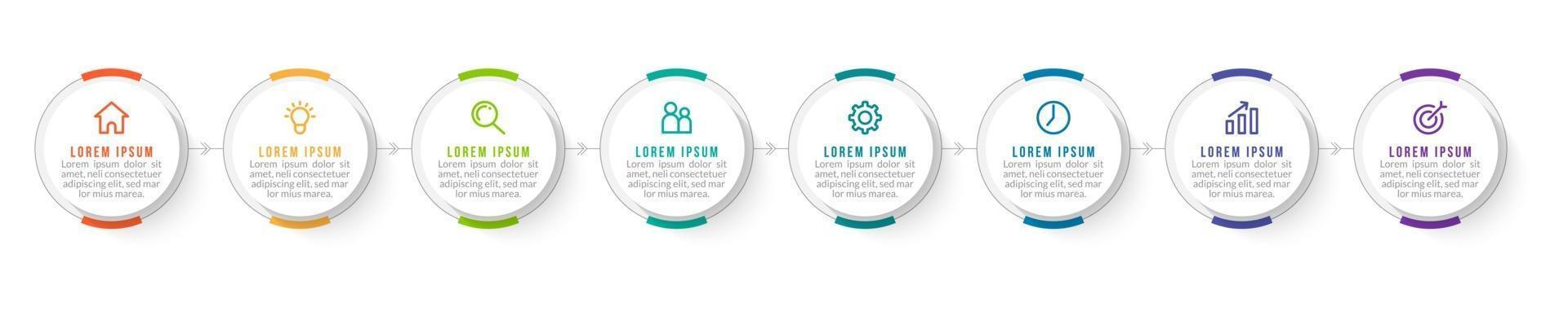 Business Concept With 5 Options or Steps vector