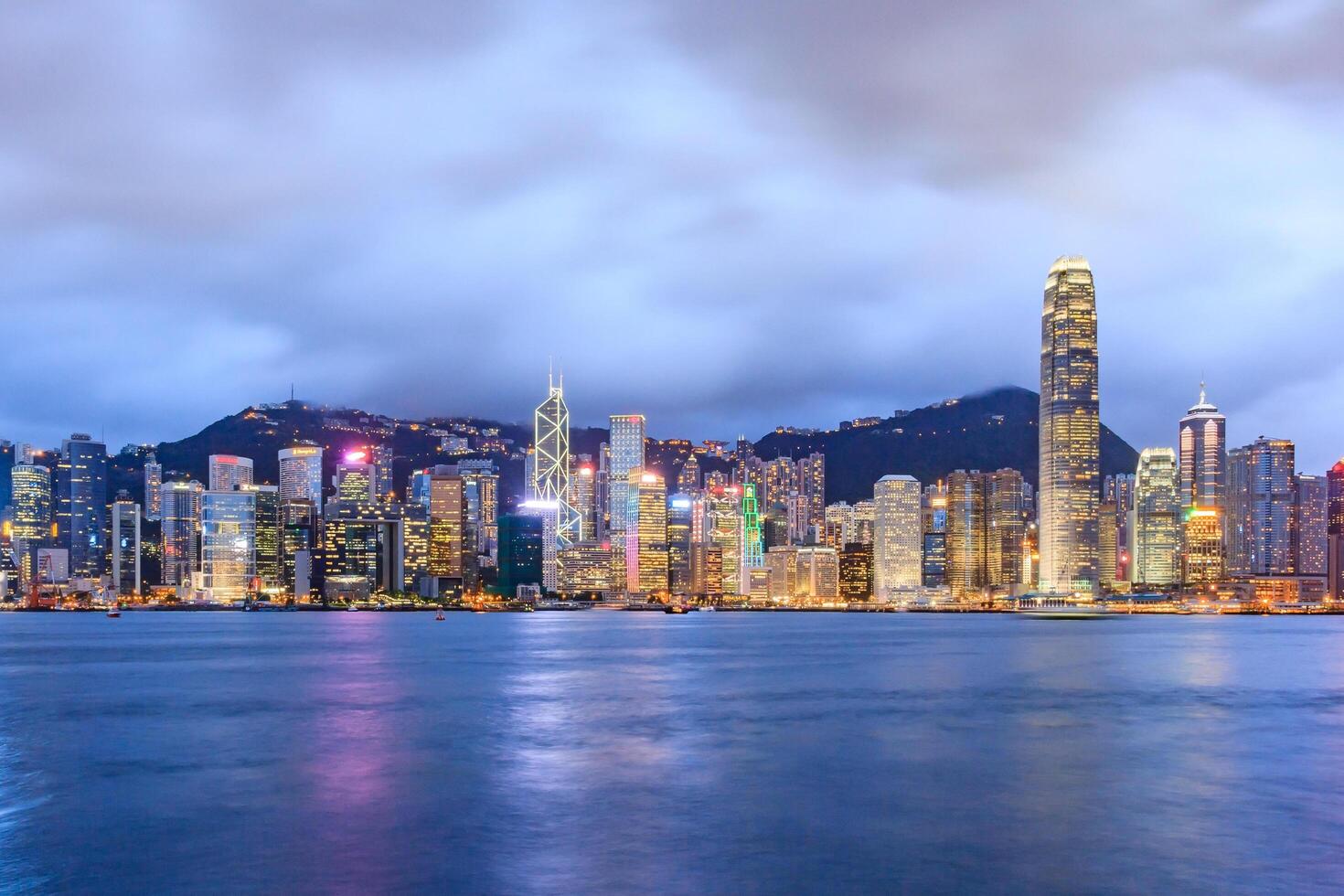 Hong Kong, Jul 20, 2013 - Hong Kong Victoria Harbor at night 3020687