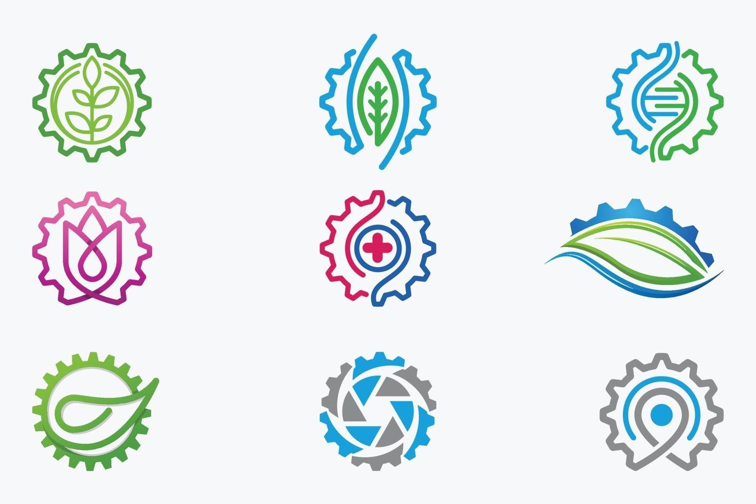Gear Logos vector design templates