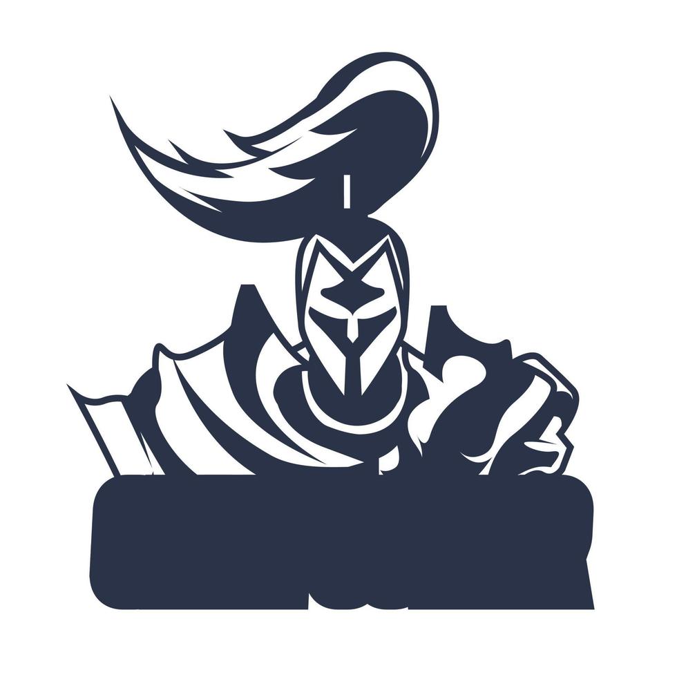 olympus war mascot logo inking illustration artwork vector