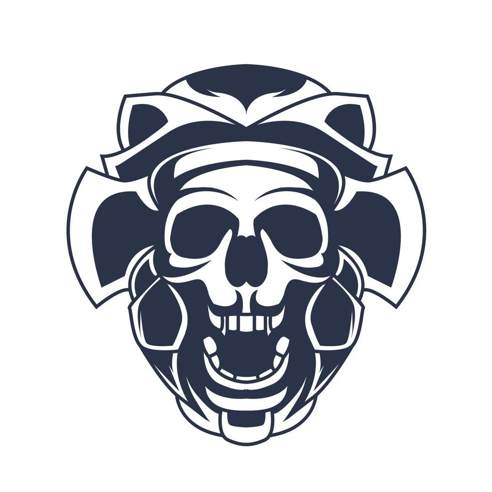 skull inking illustration artwork vector