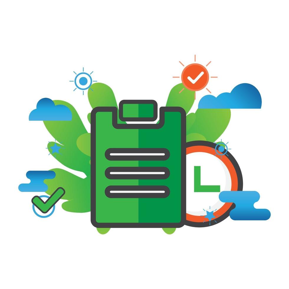 task illustration. Flat vector icon.