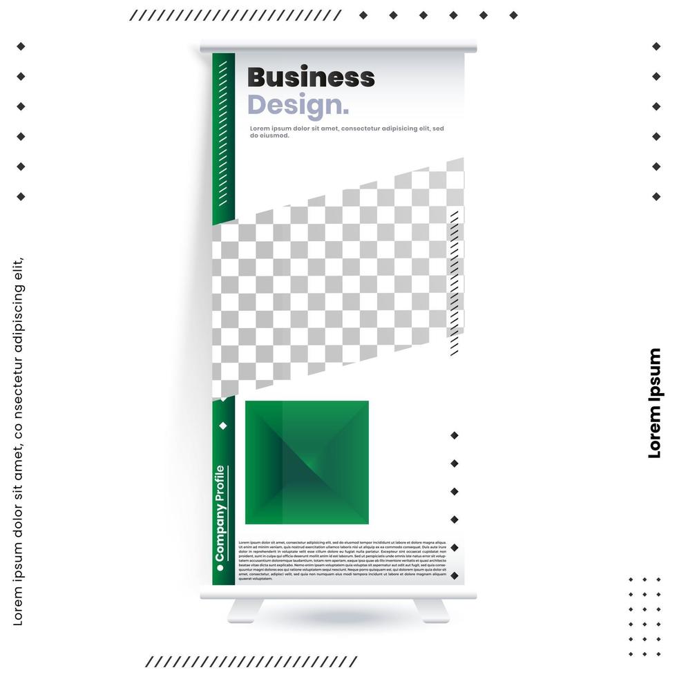 Business Roll Up Set. Standee Design vector