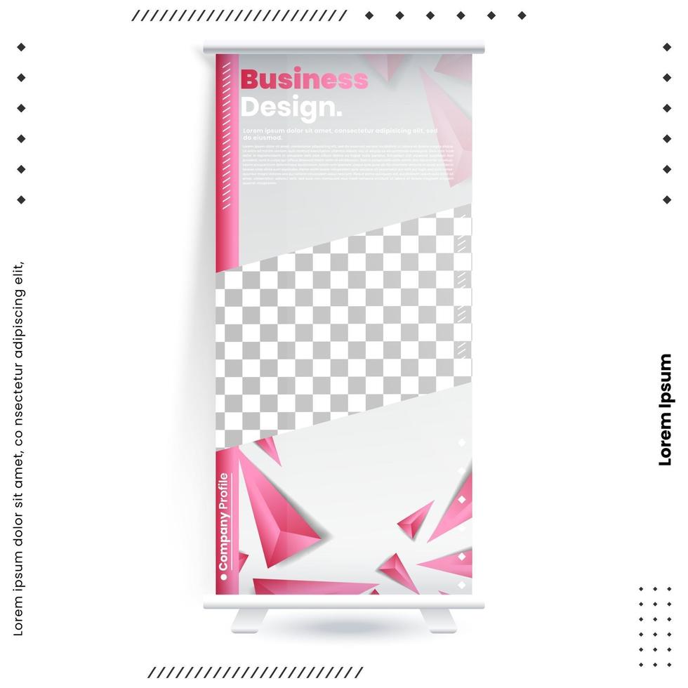 Business Roll Up Set. Standee Design vector