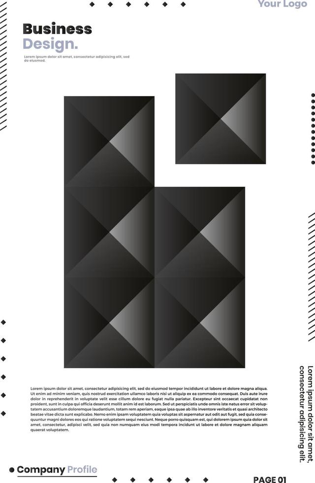 plantilla de diseño de portada con líneas abstractas vector
