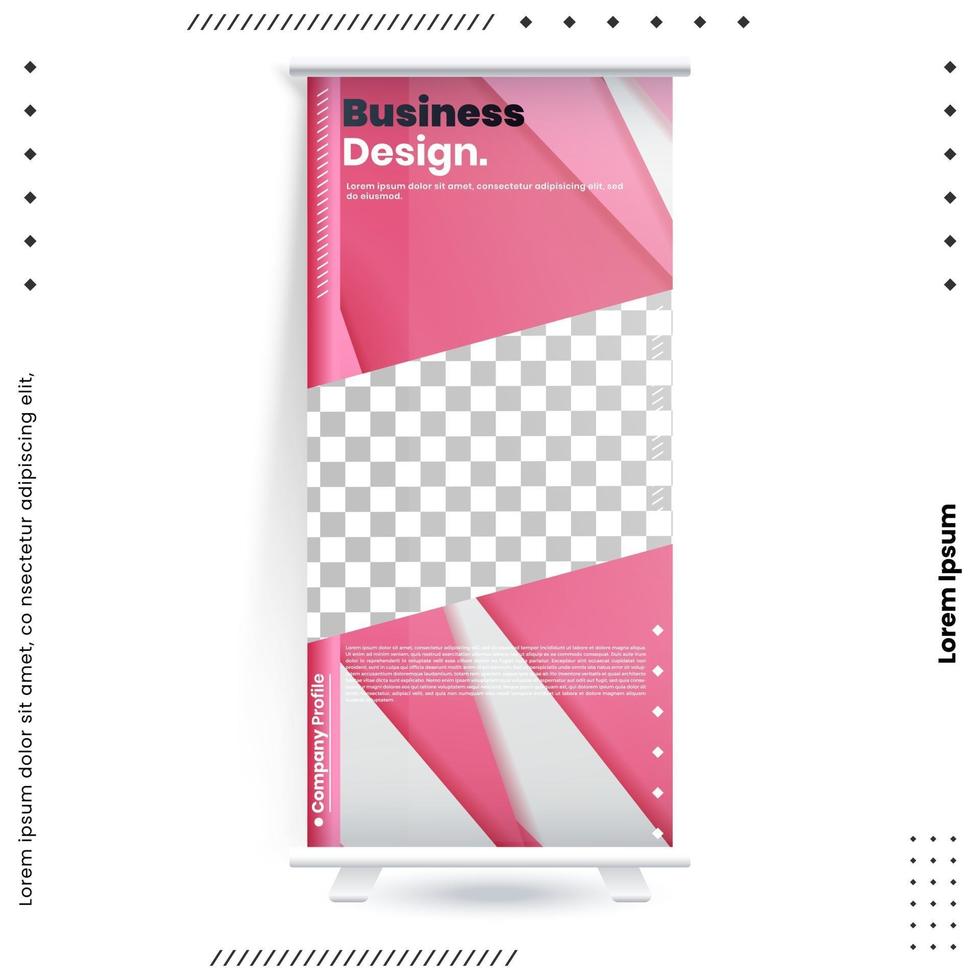 Business Roll Up Set. Standee Design vector