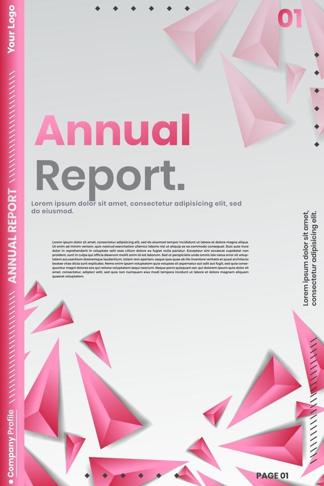 Cover design template set with abstract lines vector